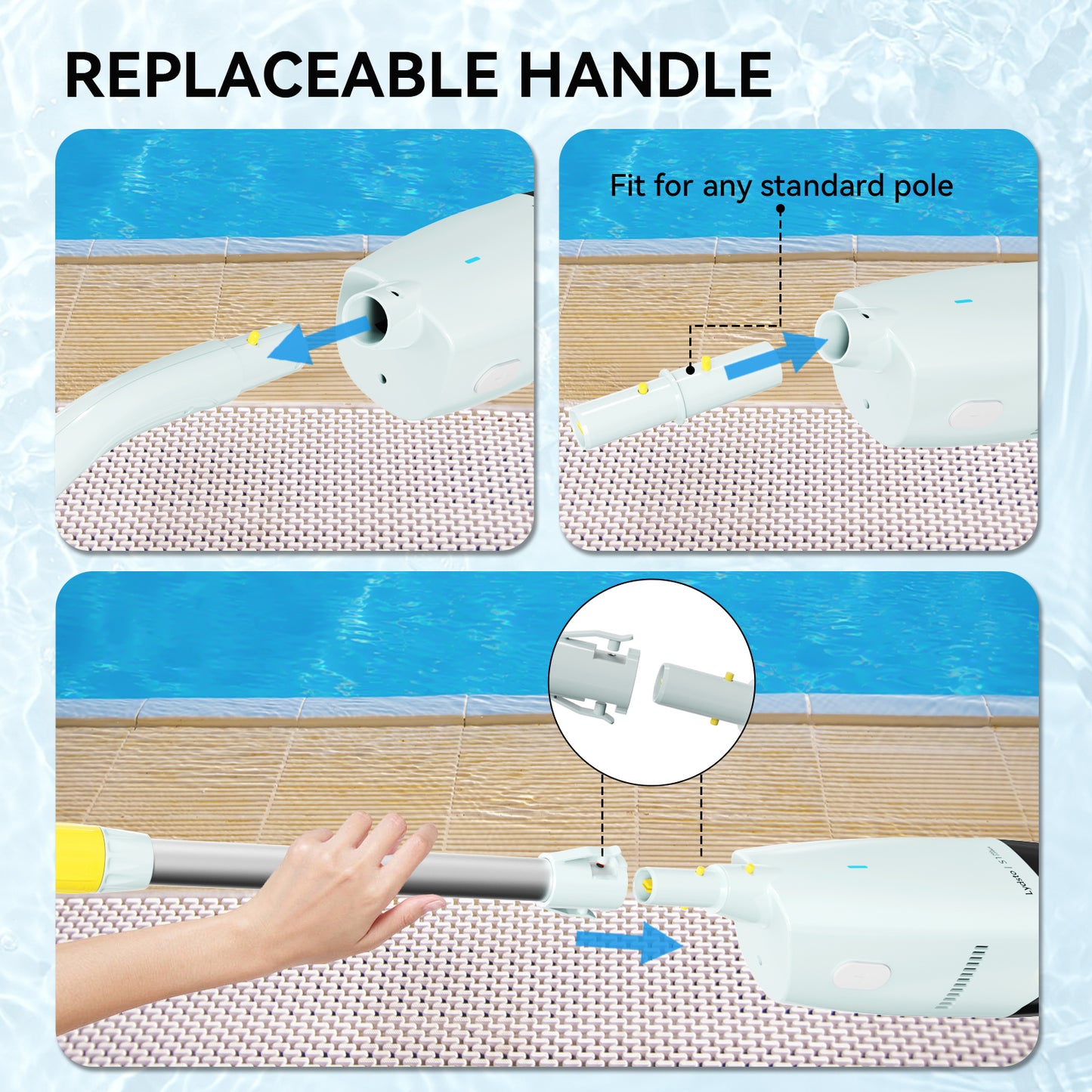 Lydsto S1 Cordless Pool Vacuum Handheld Rechargeable Pool Vacuums Cleaner