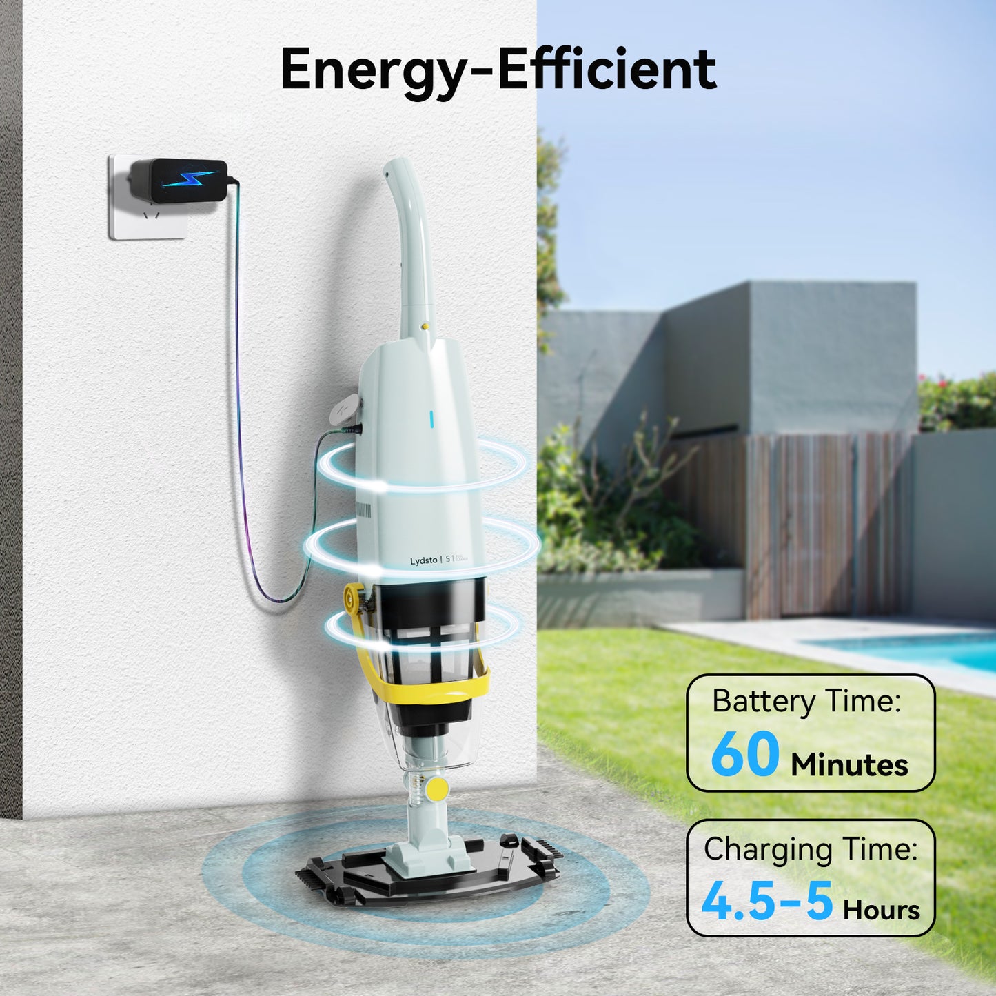 Lydsto S1 Cordless Pool Vacuum Handheld Rechargeable Pool Vacuums Cleaner