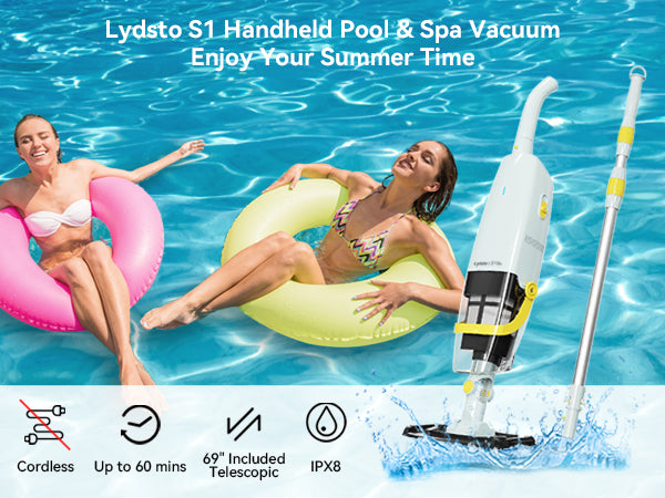 Lydsto Cordless Robotic Pool Cleaner - Automatic Pool Vacuum for Above  Pools - Built-in Water Sensor Technology - Dual-Drive Motors Lasts 60 Mins